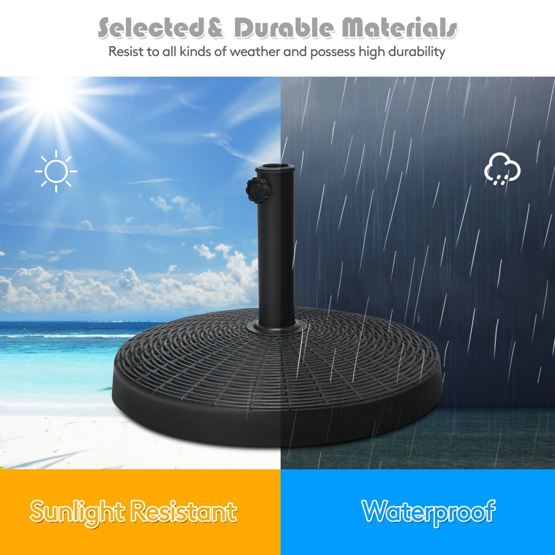 49 LBS Patio Umbrella Stand Black - Giantexus