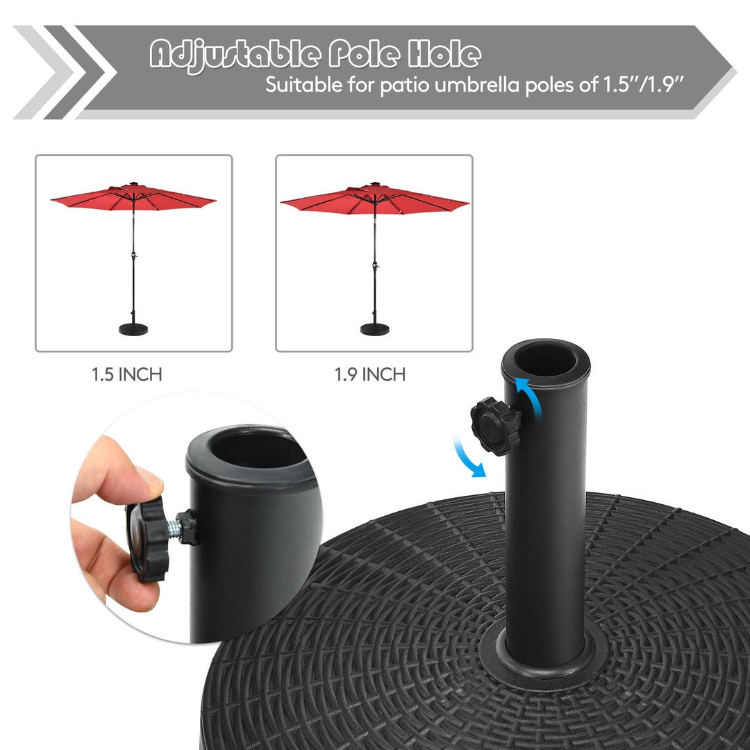 49 LBS Patio Umbrella Stand Black - Giantexus