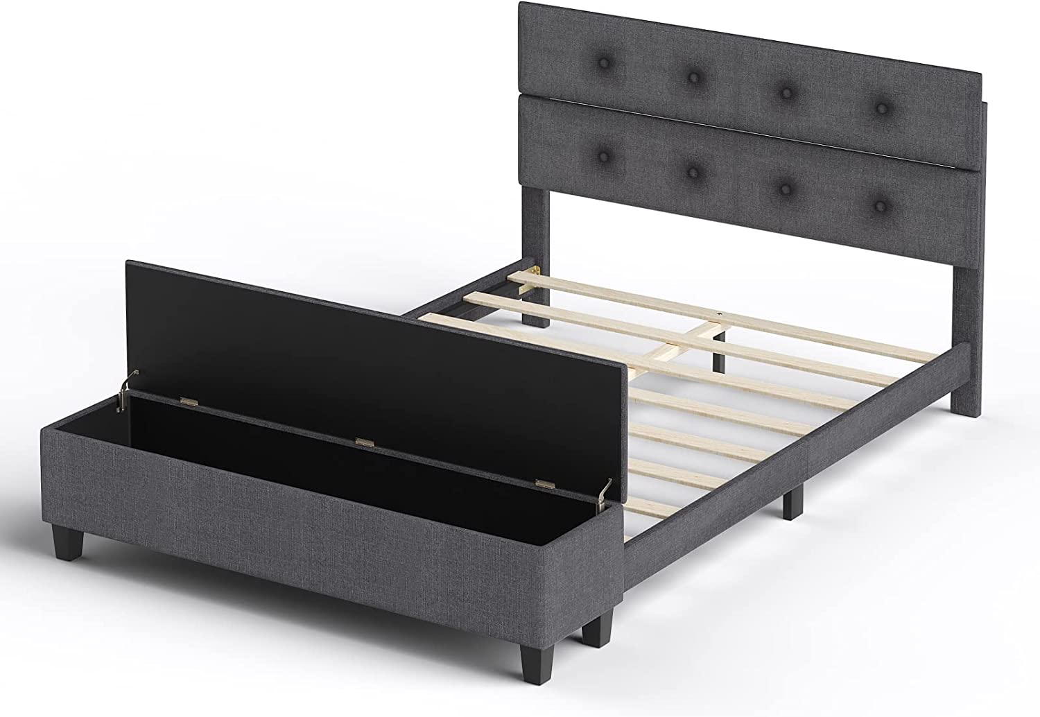 Bed Frame with Ottoman Storage - Giantex
