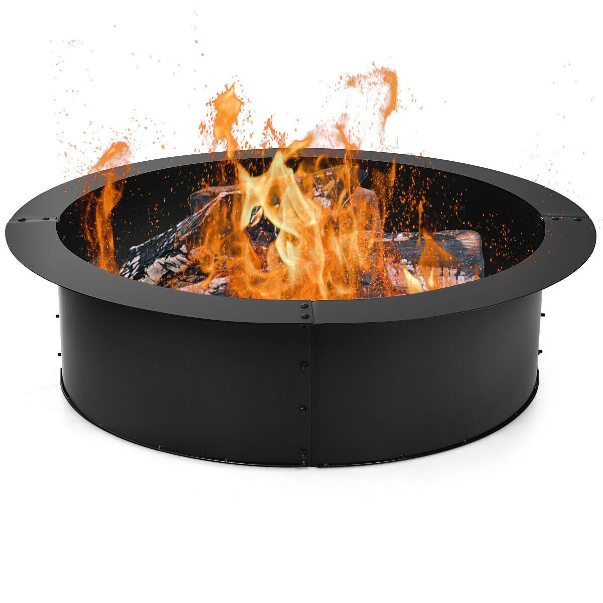 Fire Ring Heavy Duty Thick Solid Steel Fire Pit Liner