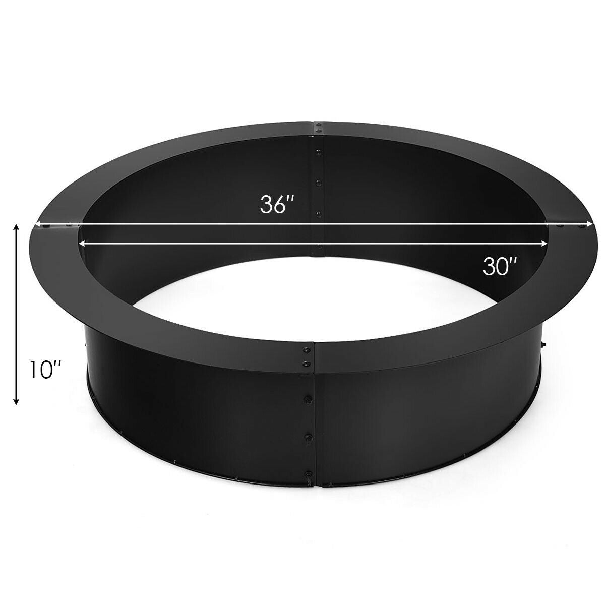 Fire Ring Heavy Duty Thick Solid Steel Fire Pit Liner