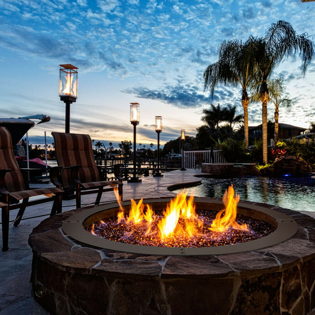 Fire Ring Heavy Duty Thick Solid Steel Fire Pit Liner