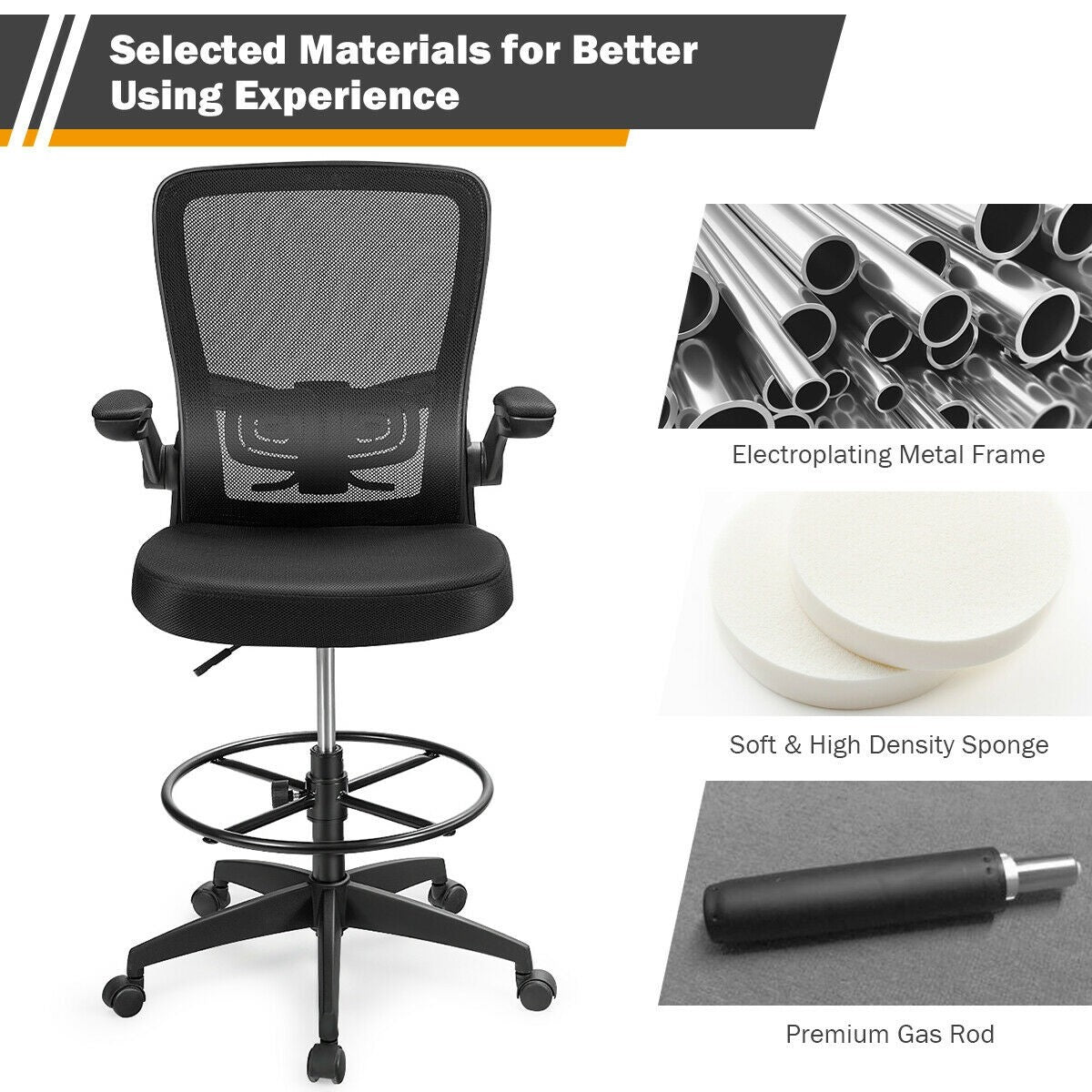 Drafting Chair High Back Office Chairs