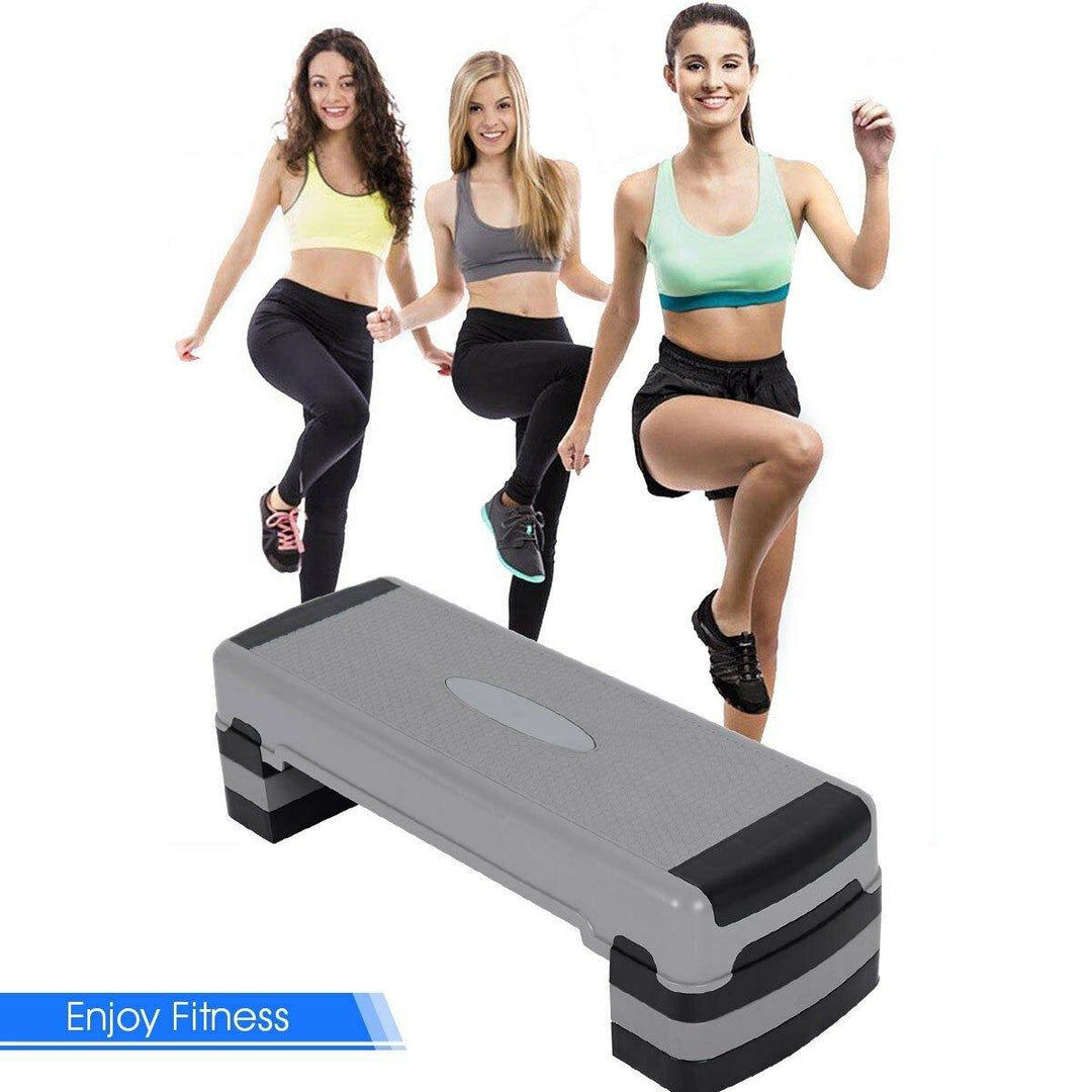 Giantex 35" Aerobic Step, Non-Slip Surface, Height-Adjustable 6" - 8" - 10" Step Aerobics Platform - Giantexus